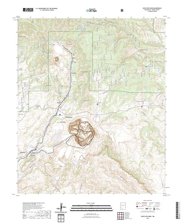 Santa Rita Mine topographic map thumbnail