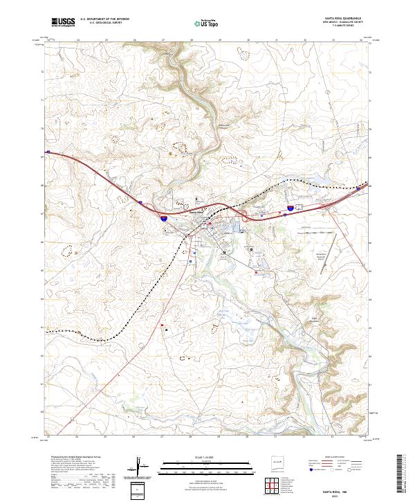 Santa Rosa 2023 topographic map thumbnail