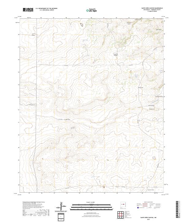 Santo Nino Canyon topographic map thumbnail