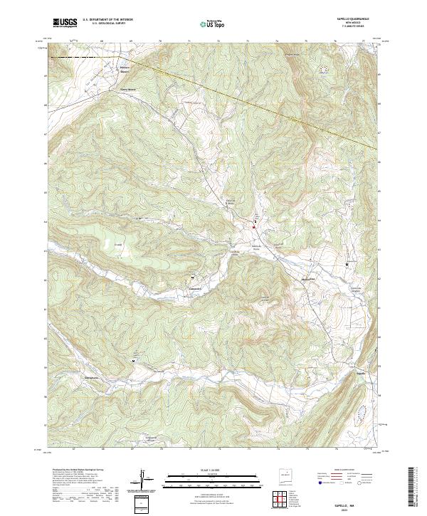 Sapello 2023 topographic map thumbnail