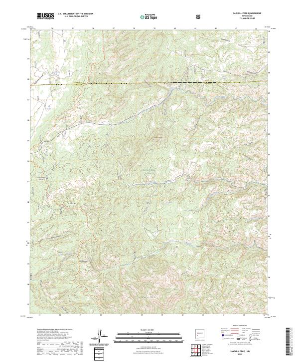Sawmill Peak 2023 topographic map thumbnail