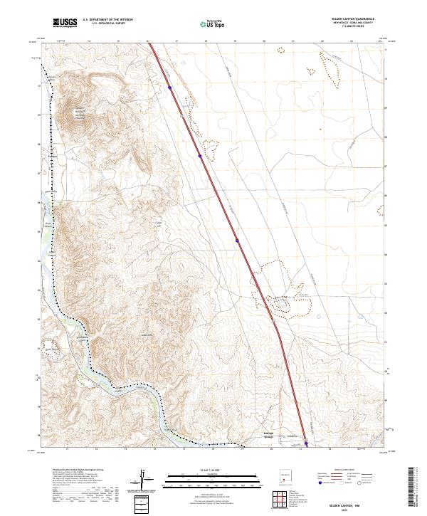 Selden Canyon topographic map thumbnail