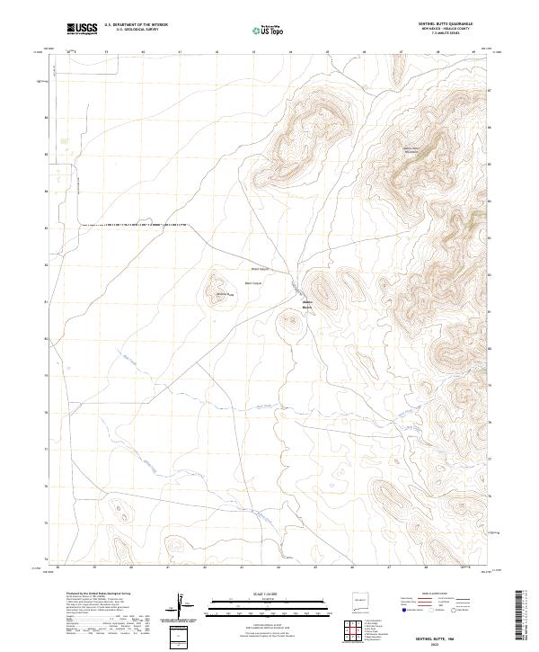 Sentinel Butte 2023 topographic map thumbnail