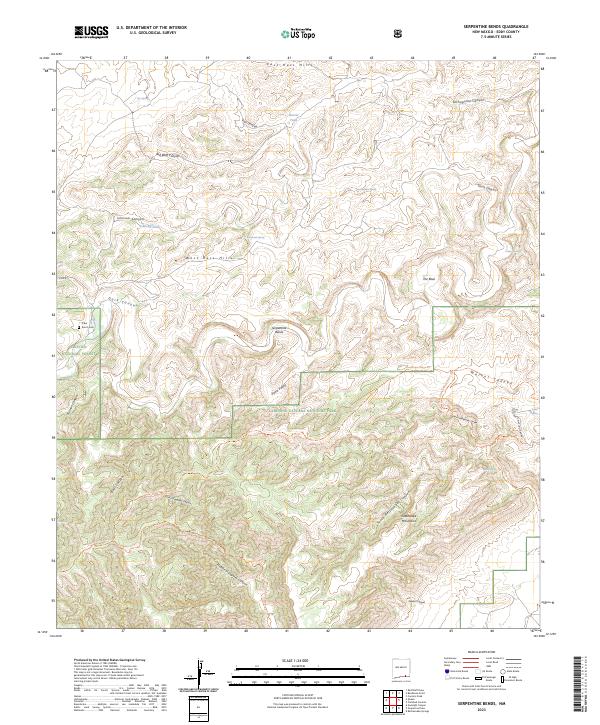 Serpentine Bends 2023 topographic map thumbnail