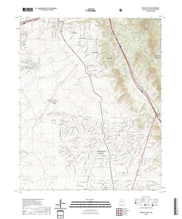 Seton Village topographic map thumbnail