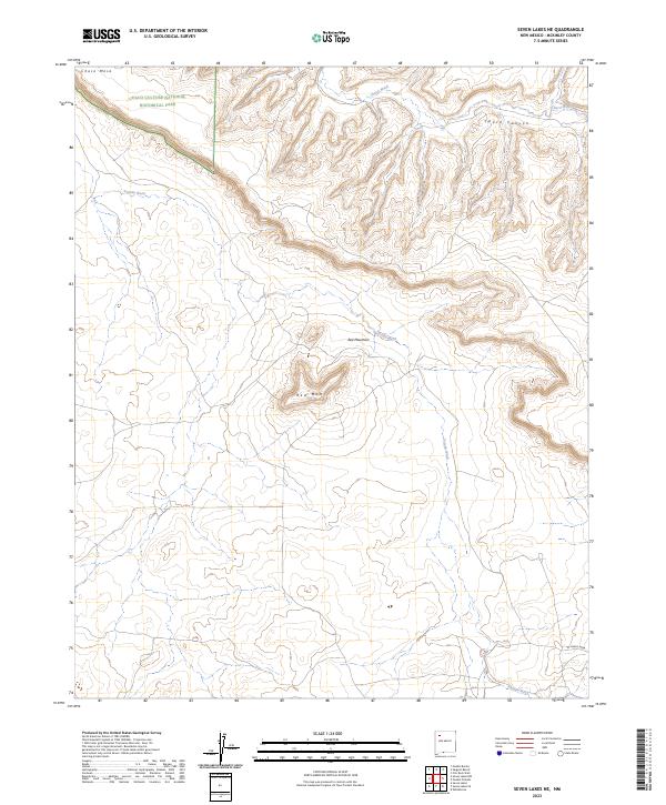 Seven Lakes NE topographic map thumbnail