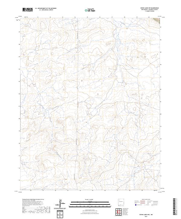 Seven Lakes NW topographic map thumbnail