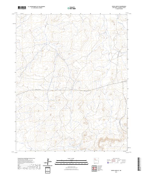 Seven Lakes SE topographic map thumbnail