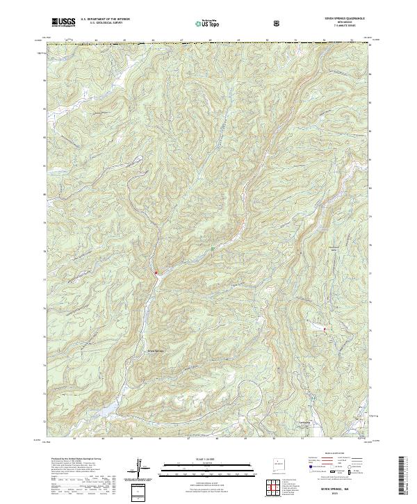 Seven Springs topographic map thumbnail