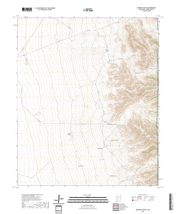 Shannon Canyon topographic map thumbnail