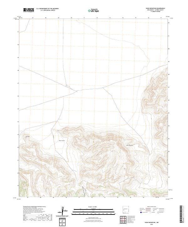 Shaw Mountain 2023 topographic map thumbnail