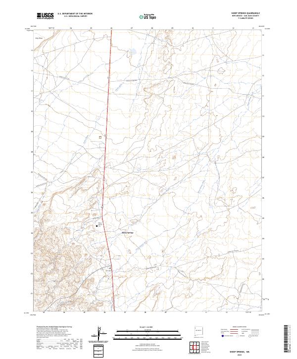 Sheep Springs topographic map thumbnail