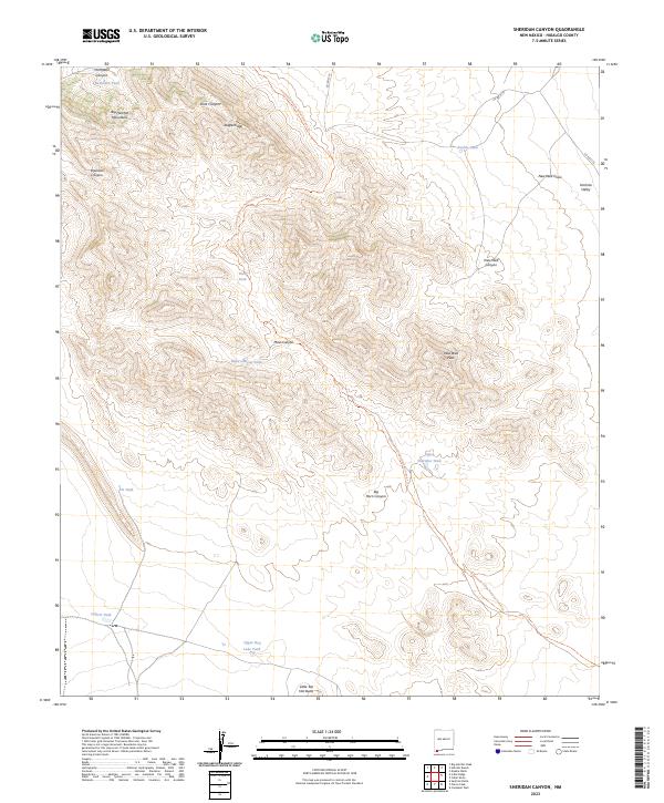 Sheridan Canyon topographic map thumbnail