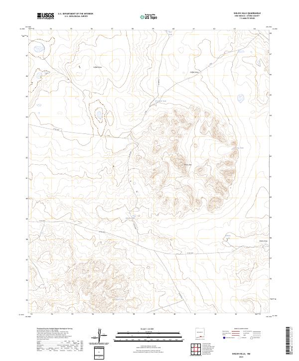 Shiloh Hills topographic map thumbnail
