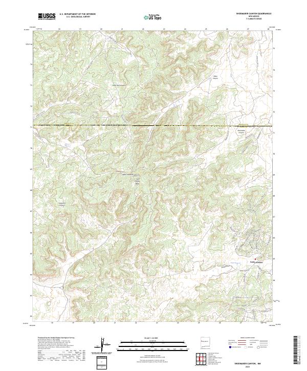 Shoemaker Canyon 2023 topographic map thumbnail