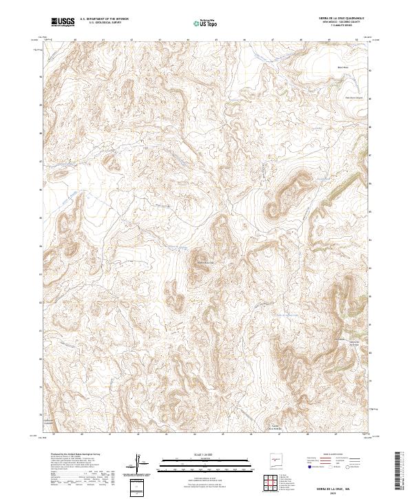 Sierra De La Cruz topographic map thumbnail