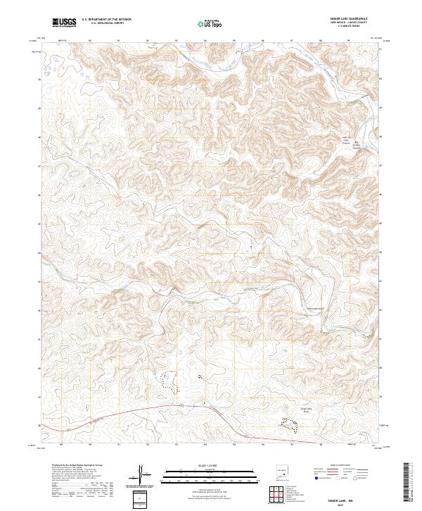 Singer Lake topographic map thumbnail