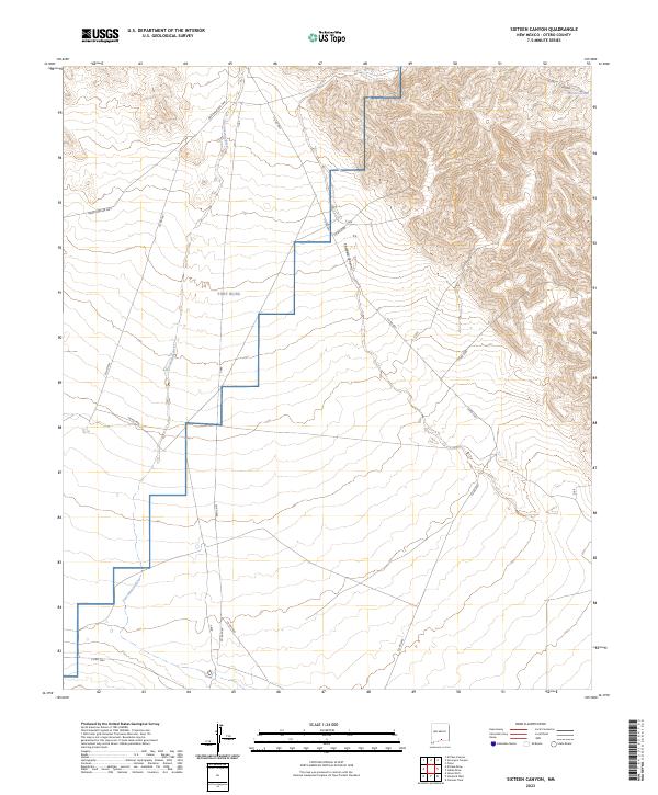 Sixteen Canyon topographic map thumbnail