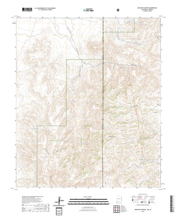 Skeleton Canyon 2023 topographic map thumbnail