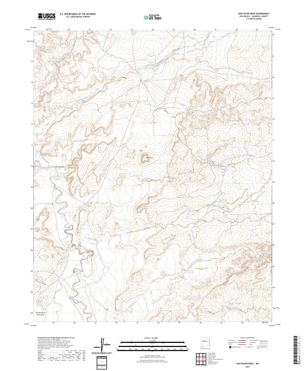 San Felipe Mesa topographic map thumbnail