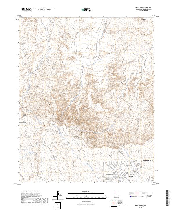 Cerro Conejo topographic map thumbnail