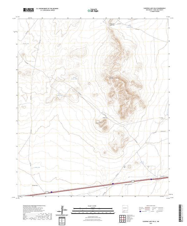 Sleeping Lady Hills topographic map thumbnail