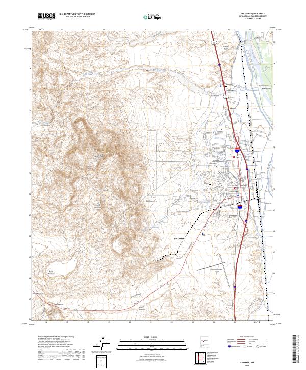 Socorro 2023 topographic map thumbnail