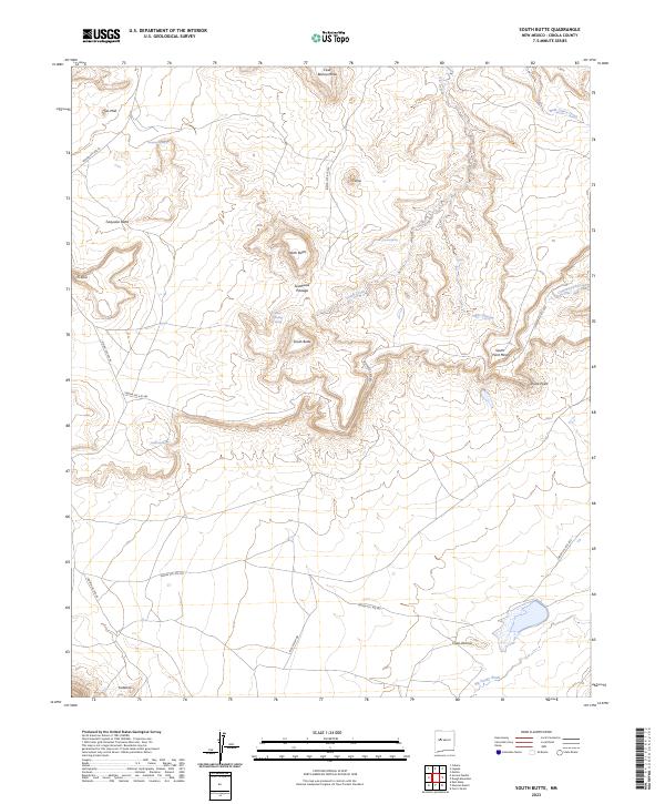 South Butte topographic map thumbnail