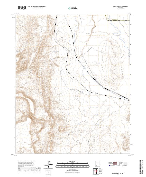 South Garcia SE topographic map thumbnail