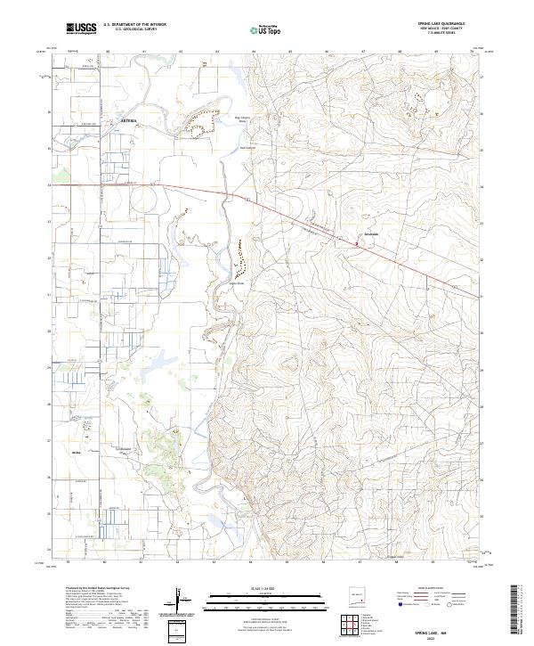 Spring Lake 2023 topographic map thumbnail