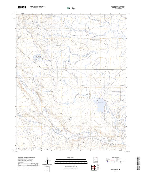 Springer Lake 2023 topographic map thumbnail