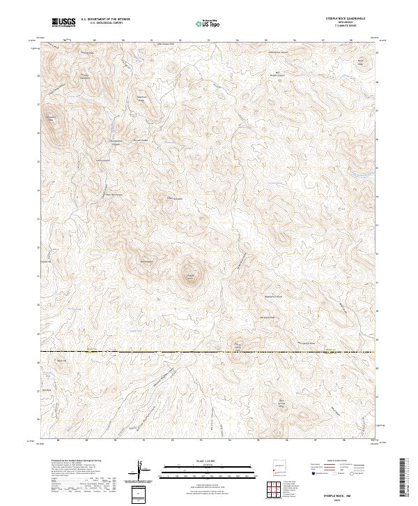 Steeple Rock 2023 topographic map thumbnail