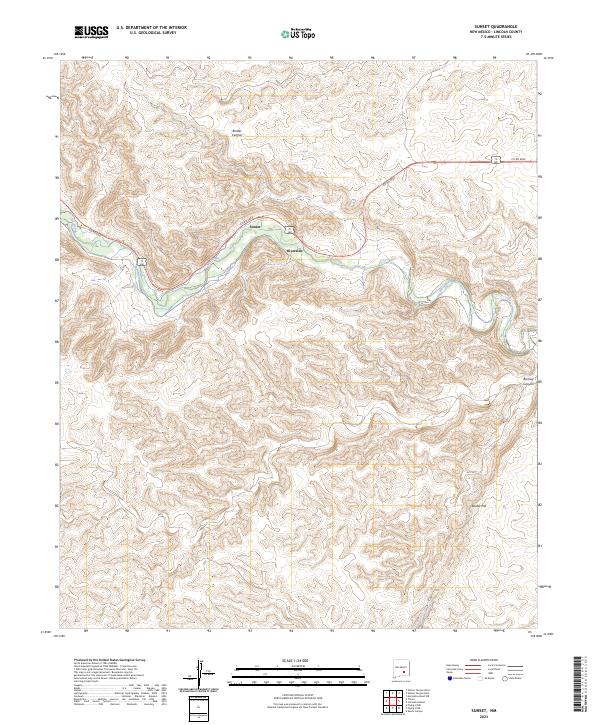 Sunset 2023 topographic map thumbnail