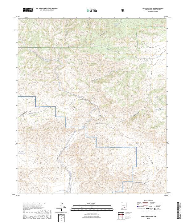 Surveyors Canyon topographic map thumbnail