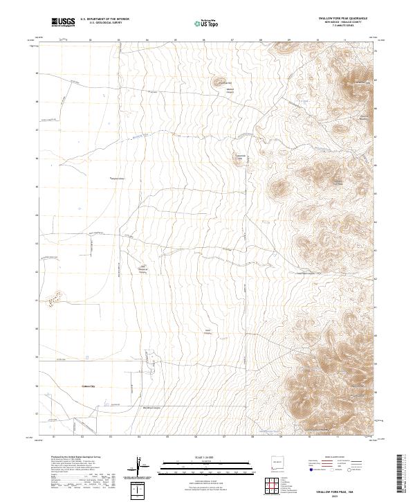 Swallow Fork Peak 2023 topographic map thumbnail