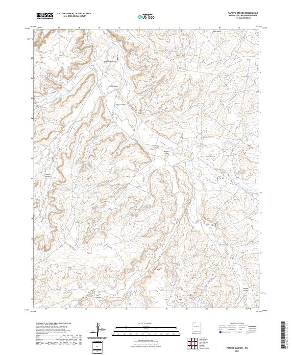 Tafoya Canyon topographic map thumbnail