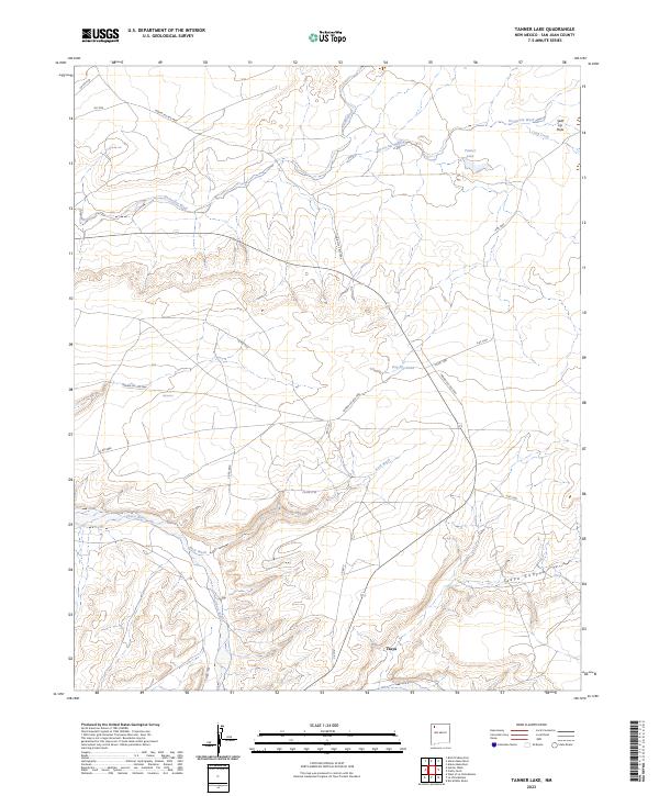 Tanner Lake 2023 topographic map thumbnail
