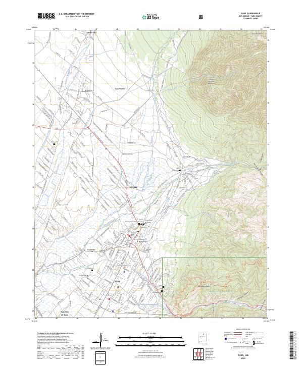 Taos 2023 topographic map thumbnail