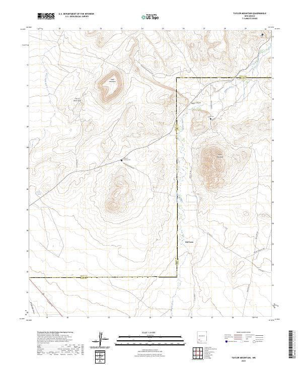 Taylor Mountain 2023 topographic map thumbnail
