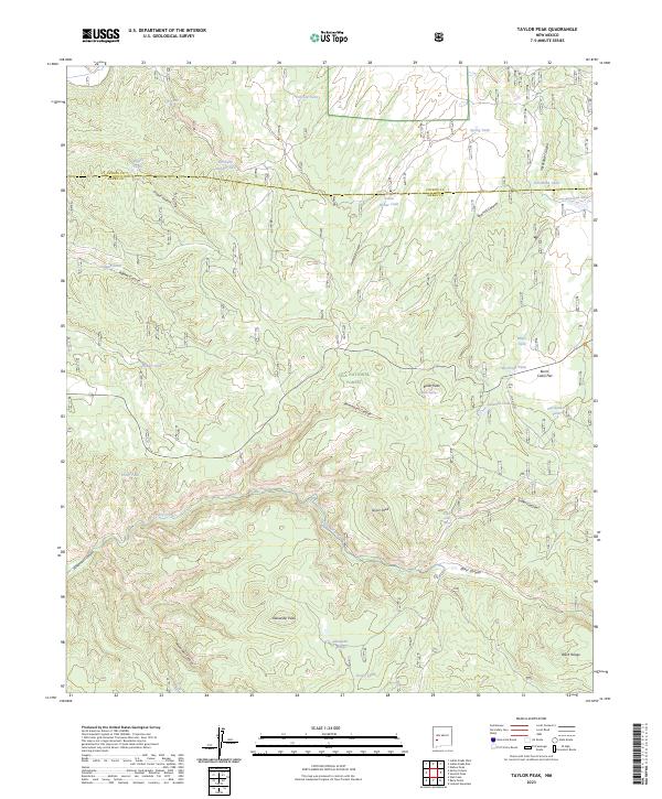 Taylor Peak 2023 topographic map thumbnail