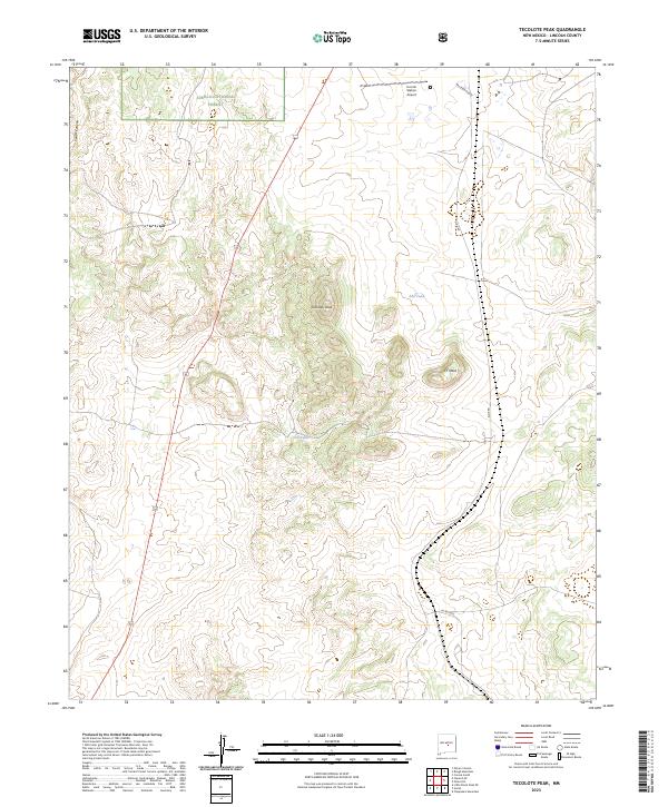 Tecolote Peak topographic map thumbnail