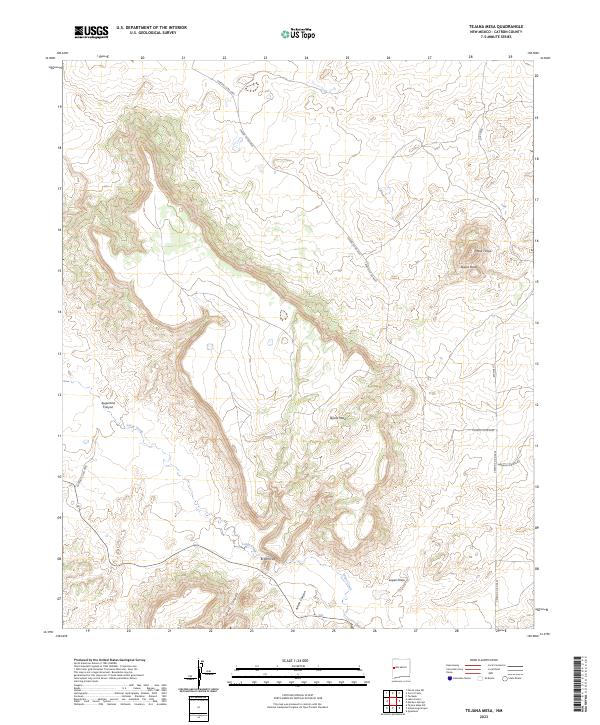 Tejana Mesa topographic map thumbnail