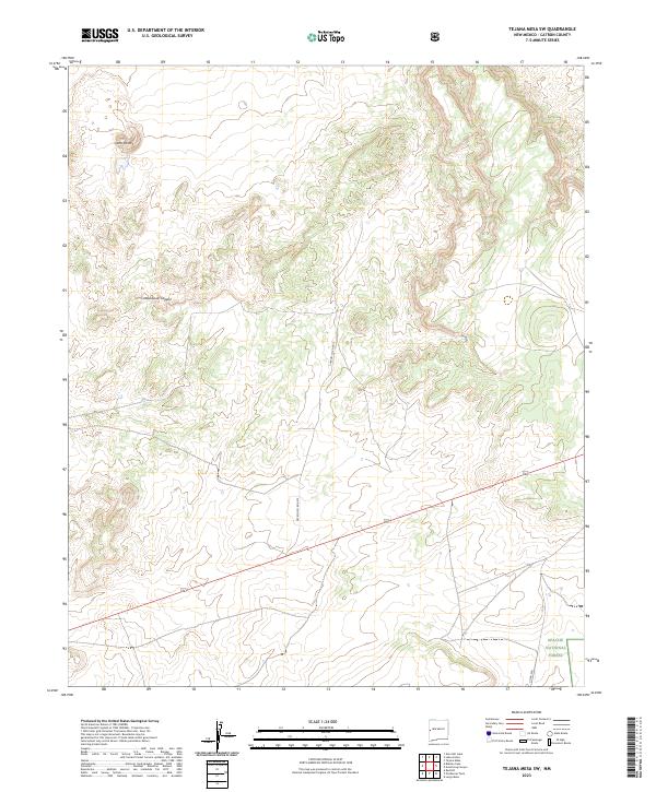 Tejana Mesa SW topographic map thumbnail