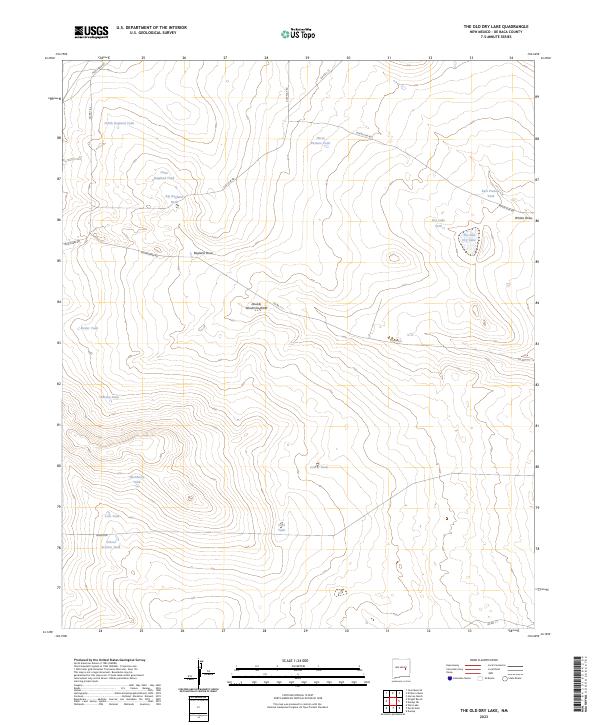 The Old Dry Lake topographic map thumbnail