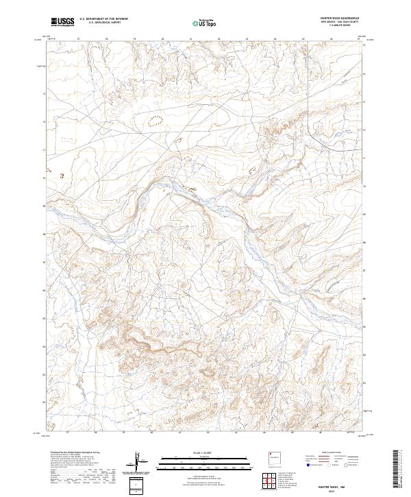 Hunter Wash topographic map thumbnail