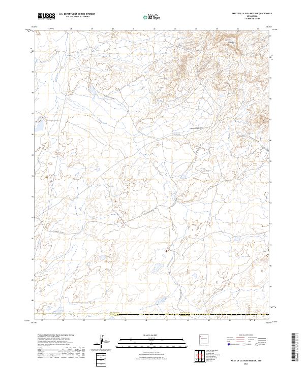 West of La Vida Mission topographic map thumbnail