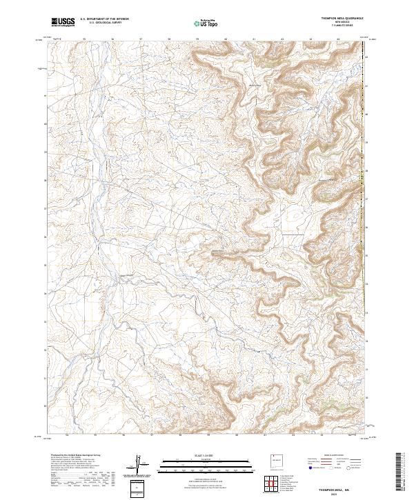 Thompson Mesa 2023 topographic map thumbnail