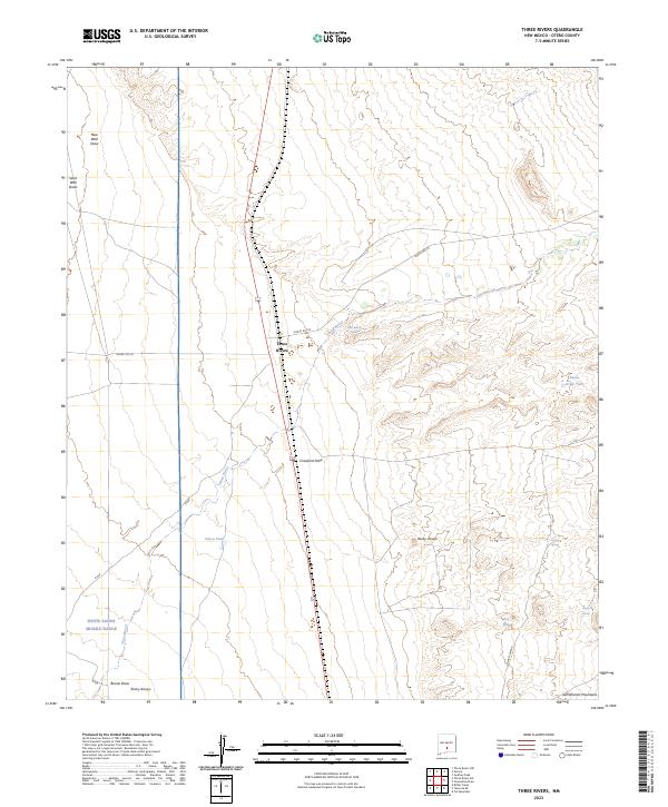 Three Rivers 2023 topographic map thumbnail