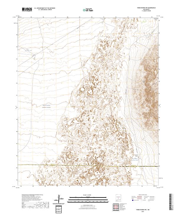 Three Rivers NW 2023 topographic map thumbnail