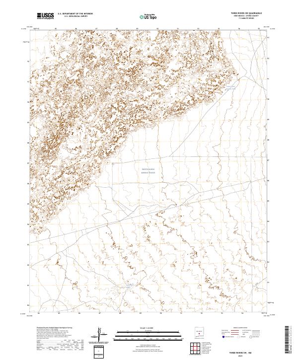 Three Rivers SW 2023 topographic map thumbnail